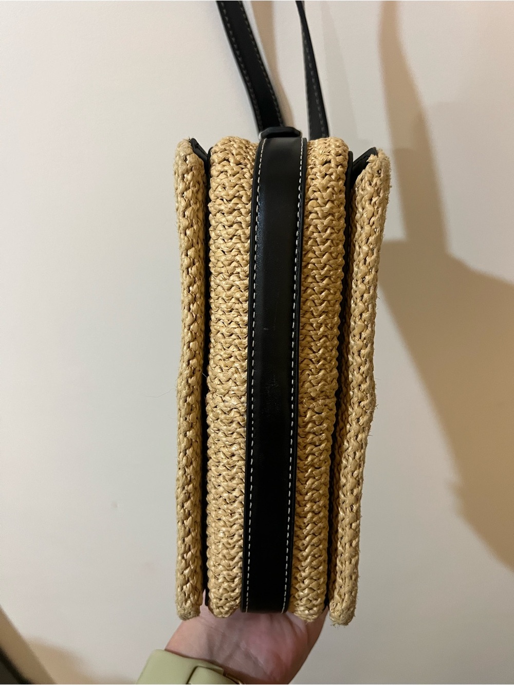 3.1 Phillip Lim ID Flap Raffia Black and Natural Woven Flap Crossbody - Picture 5 of 6